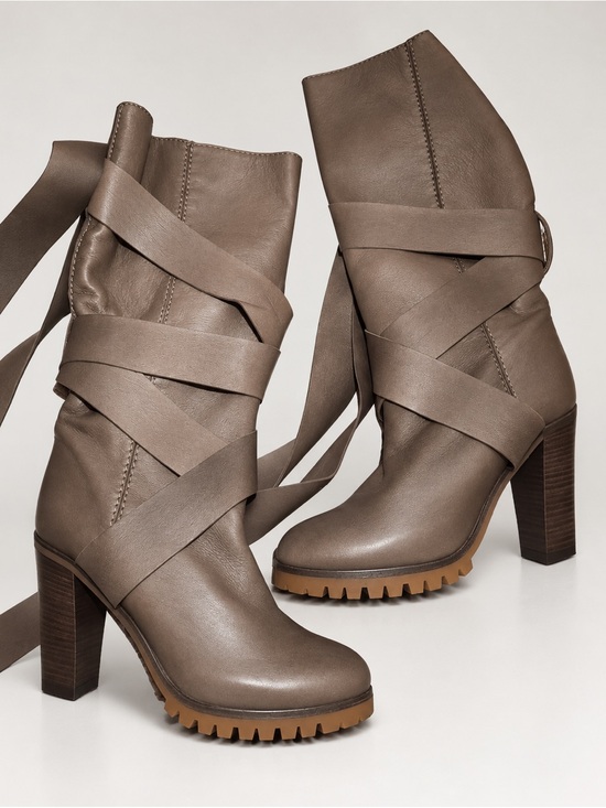 Chloe Shoes - Chloé Leather Wrap High-Heel Ankle Boots - Women